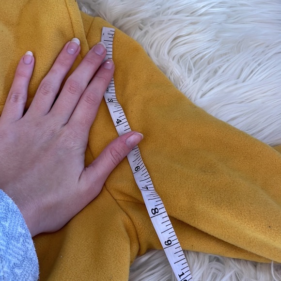 DKNY yellow pea coat tench soft winter cold single breasted elegant coat size 8 - Picture 9 of 16